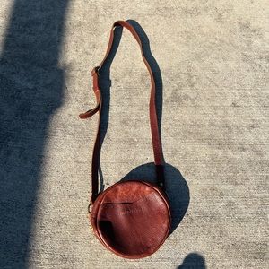 Portland Leather small circle crossbody
